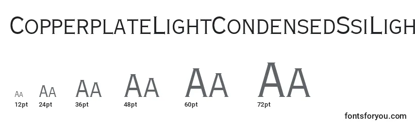 CopperplateLightCondensedSsiLightCondensed Font Sizes