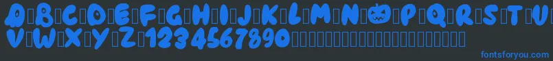 Pwhaunted Font – Blue Fonts on Black Background