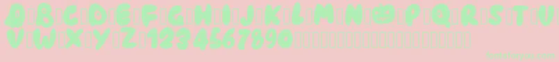 Pwhaunted Font – Green Fonts on Pink Background