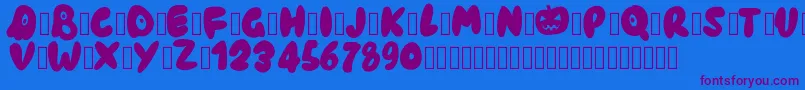 Pwhaunted Font – Purple Fonts on Blue Background