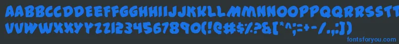 44Font Font – Blue Fonts on Black Background