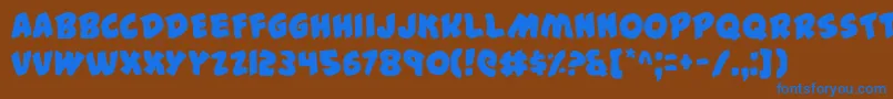 44Font Font – Blue Fonts on Brown Background