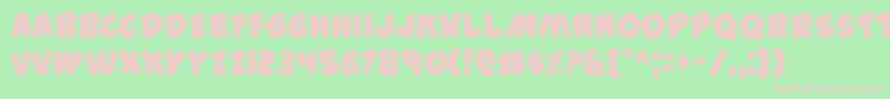44Font-fontti – vaaleanpunaiset fontit vihreällä taustalla