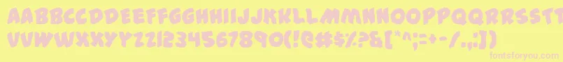 44Font Font – Pink Fonts on Yellow Background