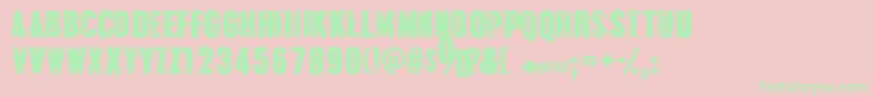 GrungeOverlordsPersonalUseOnly Font – Green Fonts on Pink Background