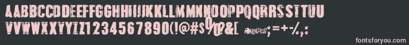 GrungeOverlordsPersonalUseOnly Font – Pink Fonts on Black Background