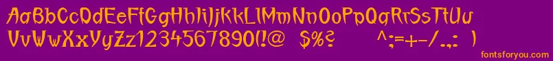 Linotypeboundaround Font – Orange Fonts on Purple Background