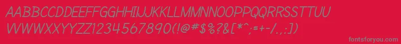SfCartoonistHandScItalic Font – Gray Fonts on Red Background