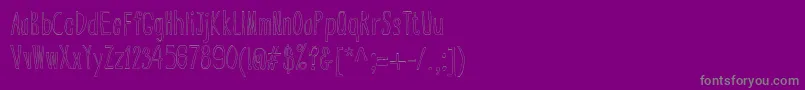 BsdCranberryBog-Schriftart – Graue Schriften auf violettem Hintergrund