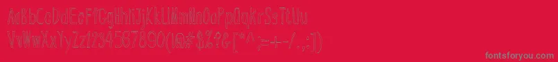 BsdCranberryBog Font – Gray Fonts on Red Background