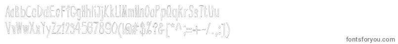 Шрифт BsdCranberryBog – серые шрифты на белом фоне
