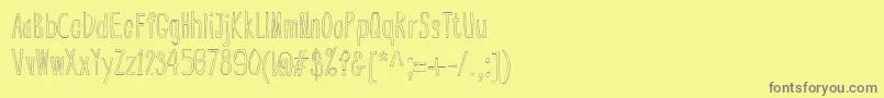 BsdCranberryBog Font – Gray Fonts on Yellow Background