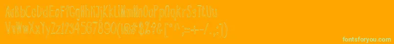 BsdCranberryBog Font – Green Fonts on Orange Background