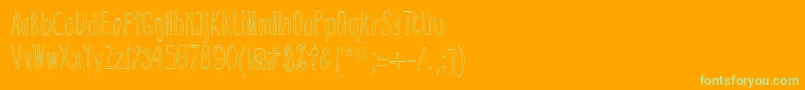 BsdCranberryBog-Schriftart – Grüne Schriften auf orangefarbenem Hintergrund