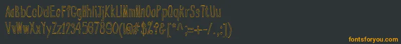 Шрифт BsdCranberryBog – оранжевые шрифты на чёрном фоне