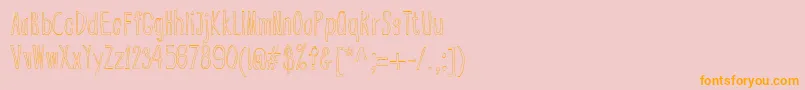BsdCranberryBogフォントについての詳細 フォントBsdCranberryBog – オレンジの文字がピンクの背景にあります。