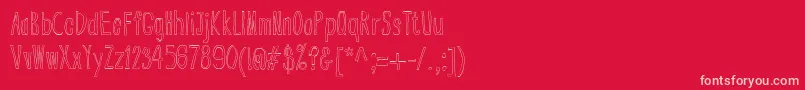 BsdCranberryBog Font – Pink Fonts on Red Background