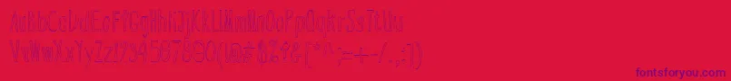 BsdCranberryBog Font – Purple Fonts on Red Background