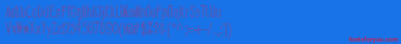 BsdCranberryBog-fontti – punaiset fontit sinisellä taustalla