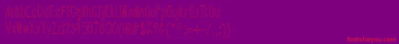 フォントBsdCranberryBog – 紫の背景に赤い文字