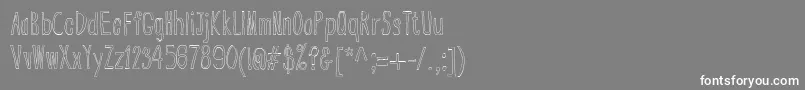 フォントBsdCranberryBog – 灰色の背景に白い文字