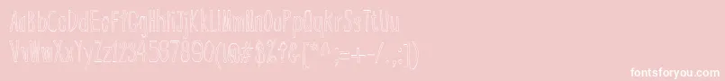 BsdCranberryBog-Schriftart – Weiße Schriften auf rosa Hintergrund