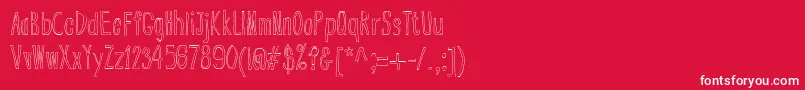 BsdCranberryBog Font – White Fonts on Red Background