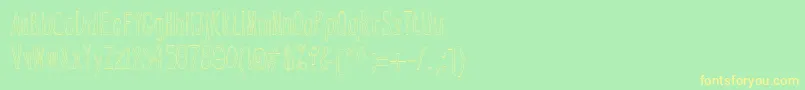 BsdCranberryBog-Schriftart – Gelbe Schriften auf grünem Hintergrund