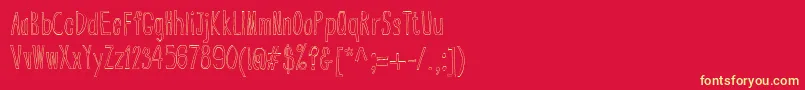 BsdCranberryBog Font – Yellow Fonts on Red Background