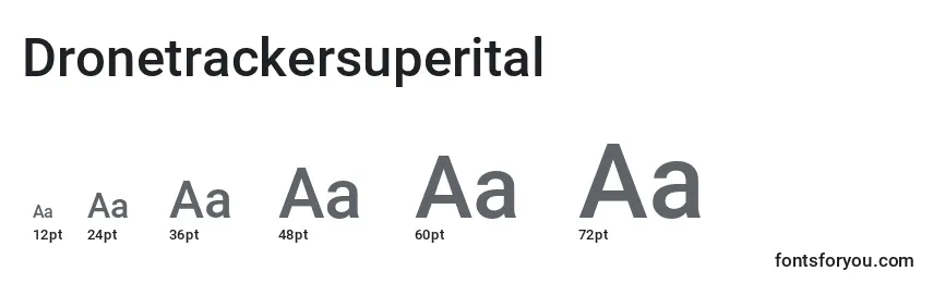 Размеры шрифта Dronetrackersuperital