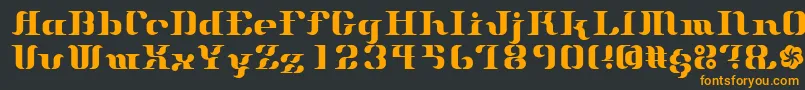 フォントSakuraRegulare – 黒い背景にオレンジの文字