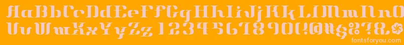 SakuraRegulare Font – Pink Fonts on Orange Background