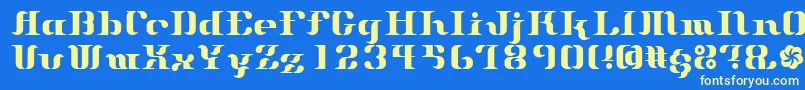 SakuraRegulare Font – Yellow Fonts on Blue Background