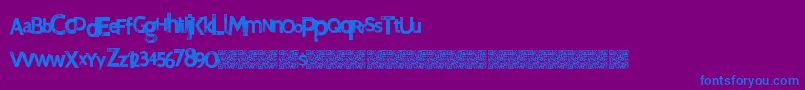Więcej informacji o czcionce Finalrelief Czcionka Finalrelief – niebieskie czcionki na fioletowym tle