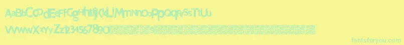 Więcej informacji o czcionce Finalrelief Czcionka Finalrelief – zielone czcionki na żółtym tle