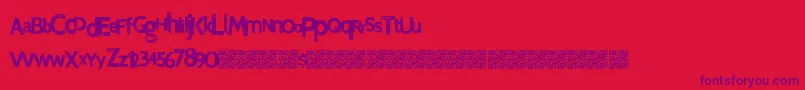 Fonte Finalrelief – fontes roxas em um fundo vermelho