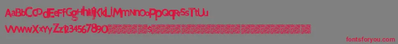 Więcej informacji o czcionce Finalrelief Czcionka Finalrelief – czerwone czcionki na szarym tle