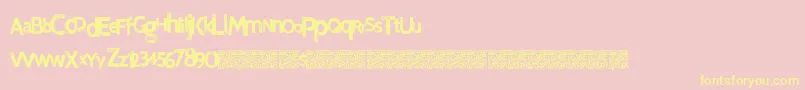 Finalrelief Font – Yellow Fonts on Pink Background