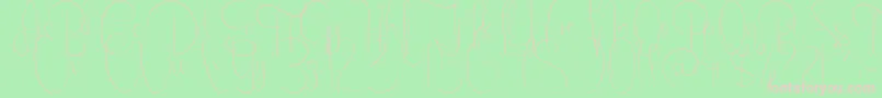 フォントEmanuelaLight – 緑の背景にピンクのフォント