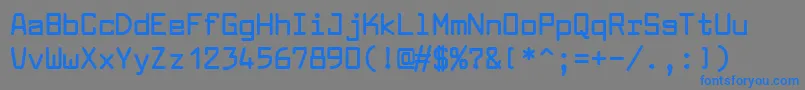 フォントLarabiefontBold – 灰色の背景に青い文字