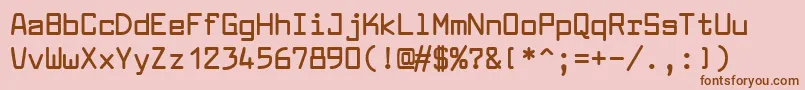 LarabiefontBold Font – Brown Fonts on Pink Background