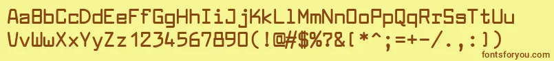 LarabiefontBold Font – Brown Fonts on Yellow Background