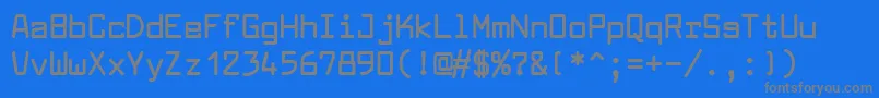 LarabiefontBold-Schriftart – Graue Schriften auf blauem Hintergrund