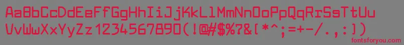 フォントLarabiefontBold – 赤い文字の灰色の背景