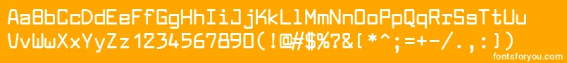 フォントLarabiefontBold – オレンジの背景に白い文字