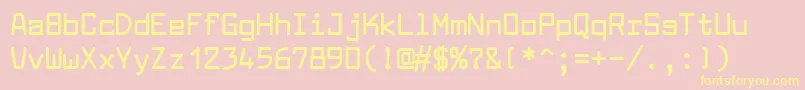 LarabiefontBold Font – Yellow Fonts on Pink Background