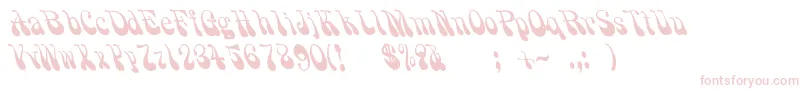 Grooovvelic-Schriftart – Rosa Schriften auf weißem Hintergrund