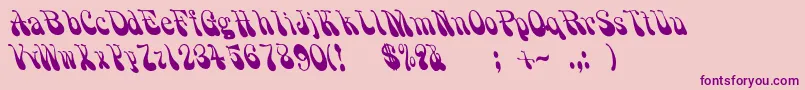 Grooovvelic-Schriftart – Violette Schriften auf rosa Hintergrund