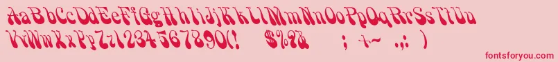 Grooovvelic Font – Red Fonts on Pink Background