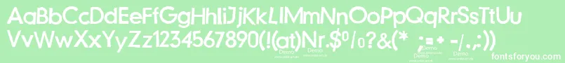 JustanotherstampfontDemo Font – White Fonts on Green Background